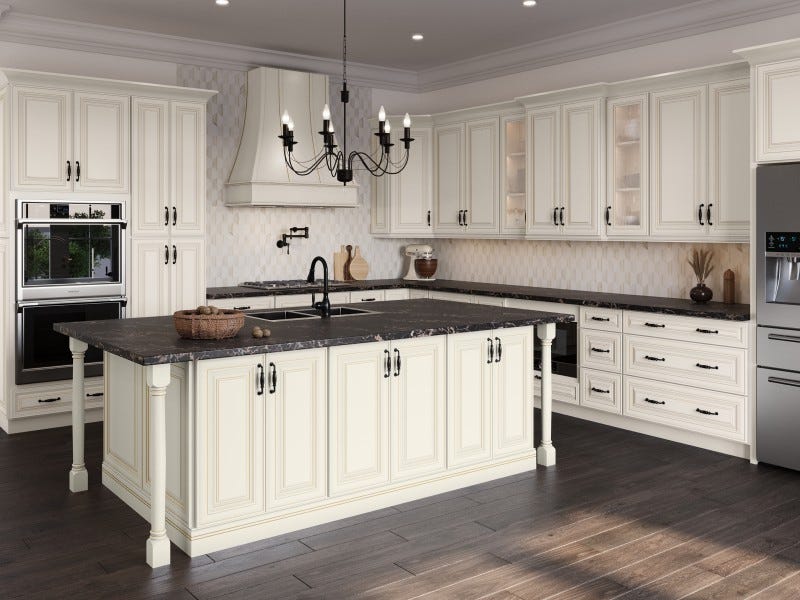 Casselberry cabinet door in Antique White