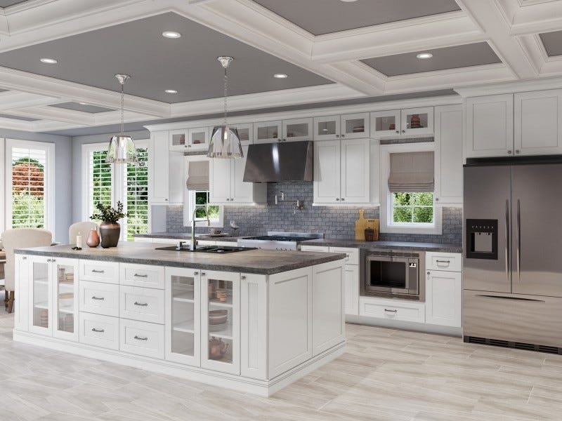 Shaker cabinet door in White